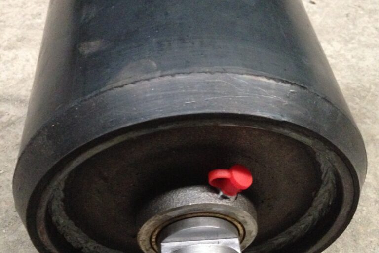 Rubberwiel met wielas gleuf